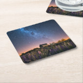 花 | Lupines Blooming Lake Tekapo New Zealand スクエアペーパーコースター (アングル)