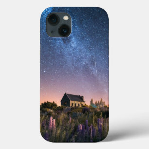花 Lupines Blooming Lake Tekapo New Zealand iPhone 13ケース