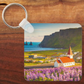 花 | Lupines in Southern Iceland開花 キーホルダー (正面)