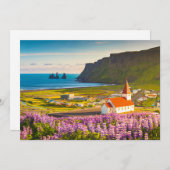 花 | Lupines in Southern Iceland開花 サンキューカード (正面/裏面)