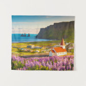 花 | Lupines in Southern Iceland開花 タペストリー (正面(横))