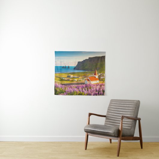 花 | Lupines in Southern Iceland開花 タペストリー (インサイチュ(横))