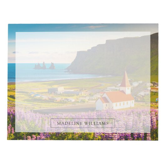 花 | Lupines in Southern Iceland開花 ノートパッド (正面)