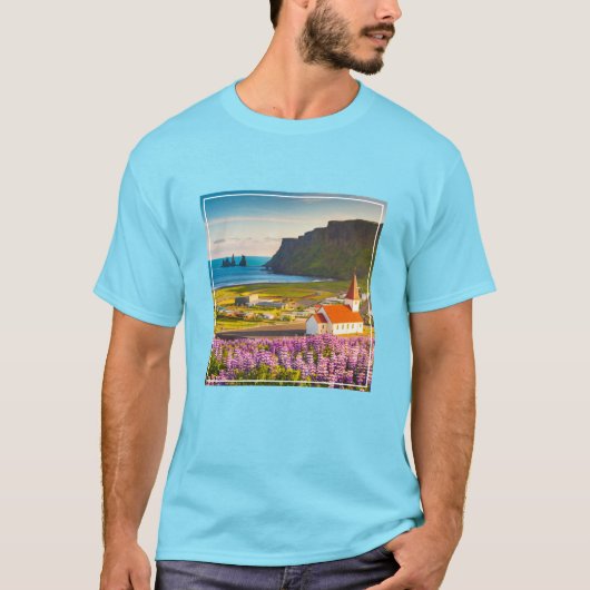 花 | Lupines in Southern Iceland開花 Tシャツ (正面)