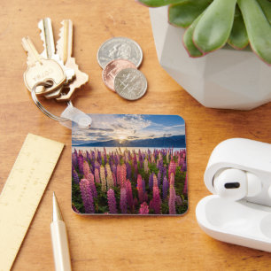 花 Lupines New Zealand キーホルダー