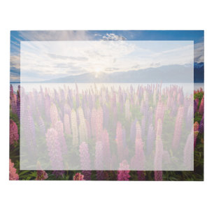 花 Lupines New Zealand ノートパッド