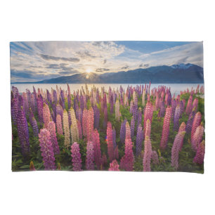 花 Lupines New Zealand 枕カバー