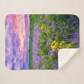 花 | North Dakota Red River Valley シェルパブランケット (正面(横))