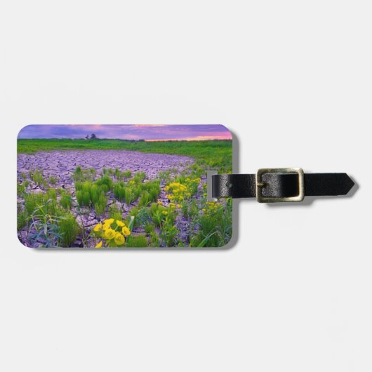 花 | North Dakota Red River Valley ラゲッジタグ (正面横)