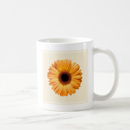 花 | Orange Gerbera コーヒーマグカップ (右)