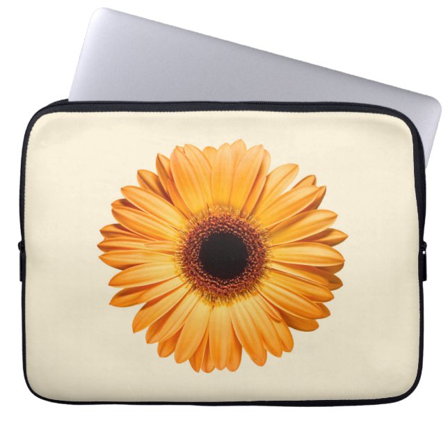 花 | Orange Gerbera ラップトップスリーブ (正面)