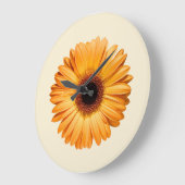 花 | Orange Gerbera ラージ壁時計 (傾斜)