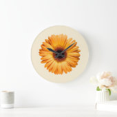 花 | Orange Gerbera ラージ壁時計 (ホーム)