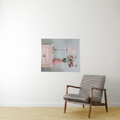 花 | Pink Roses on Nightstand タペストリー (インサイチュ(横))