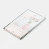 花 | Pink Roses on Nightstand ポストイット (アングル)