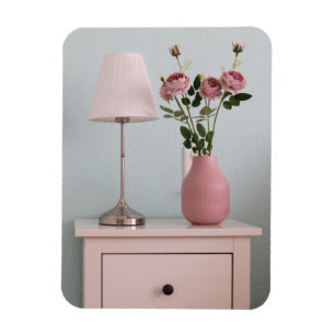 花 Pink Roses on Nightstand マグネット