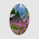 花 Summer Matterhorn Switzerland オーナメント (正面)