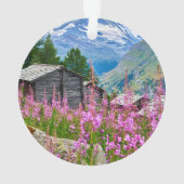 花 Summer Matterhorn Switzerland オーナメント (裏面)