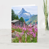 花 Summer Matterhorn Switzerland カード (正面)