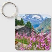 花 Summer Matterhorn Switzerland キーホルダー (正面)