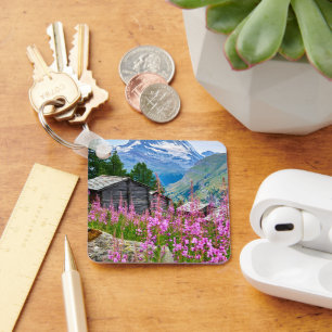 花 Summer Matterhorn Switzerland キーホルダー