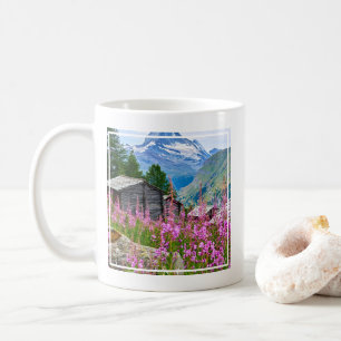 花 Summer Matterhorn Switzerland コーヒーマグカップ