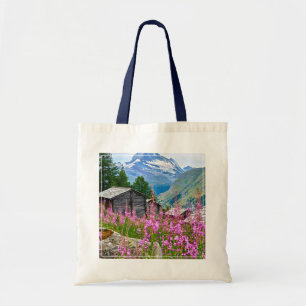 花 Summer Matterhorn Switzerland トートバッグ