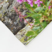 花 Summer Matterhorn Switzerland フリースブランケット (角)