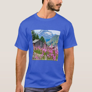 花 Summer Matterhorn Switzerland Tシャツ