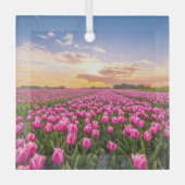 花 | Tulips South Holland,オランダ ガラスオーナメント (正面)