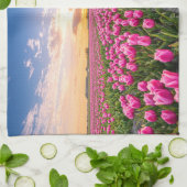 花 | Tulips South Holland,オランダ キッチンタオル (折り畳み)