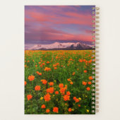 花 | Wildflower Field雪をかぶった山々 プランナー手帳 (裏面)