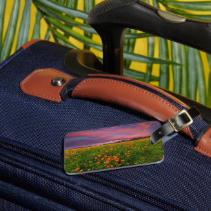 花   Wildflower Field雪をかぶった山々 ラゲッジタグ