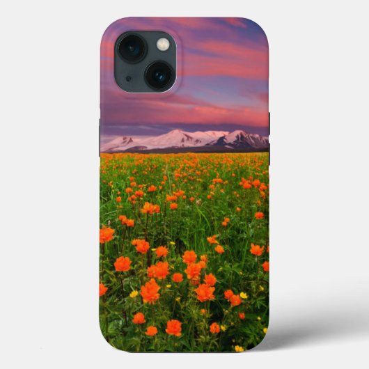 花 | Wildflower Field雪をかぶった山々 Case-Mate iPhoneケース (裏面)