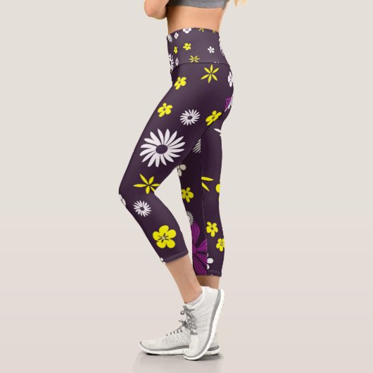 花 | Zazzle_Growshop. カプリレギンス (左)