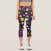 花 | Zazzle_Growshop. カプリレギンス (正面)