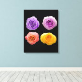 花 | Zazzle_Growshop。 キャンバスプリント (インサイチュ (ウッドフロア))