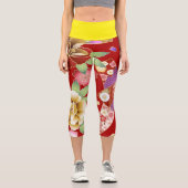 花 | Zazzle_Growstore カプリレギンス (正面)