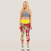 花 | Zazzle_Growstore カプリレギンス (正面)