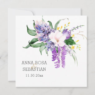 *~*花AR15 QR RSVPフローラ結婚ズ 招待状