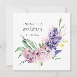 *~*花AR15 QR RSVPボホ結婚式招待状 招待状