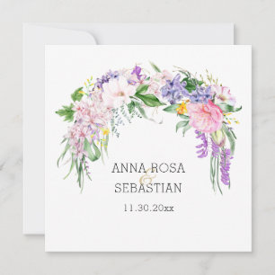 *~*花AR15 QR RSVP Boho 結婚 招待状