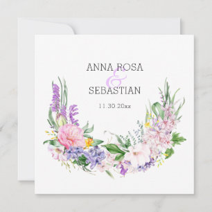 *~*花AR15 QR RSVP Boho 結婚's 招待状