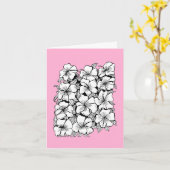 花BWグリーティングカード カード (黄色い花)