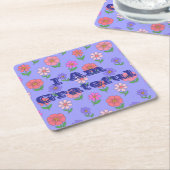 花I感謝コースターセット スクエアペーパーコースター (アングル)