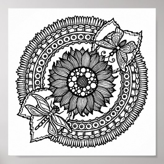 花in曼荼羅図2 ポスター (正面)