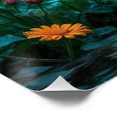 花in the Rain自然ポスター雨園 ポスター (コーナー)