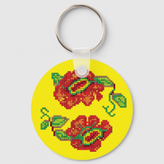 花My Belle II - Yellow Bkg キーホルダー (正面)