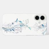 花nつる植物青 Case-Mate iPhoneケース (裏面 (横))