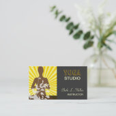 花Nの日の出の黙想のヨガPilates 名刺 (スタンド正面)